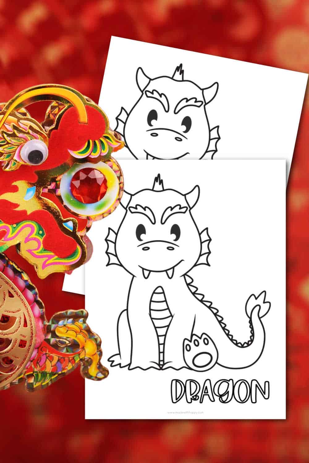 Printable dragon coloring pages