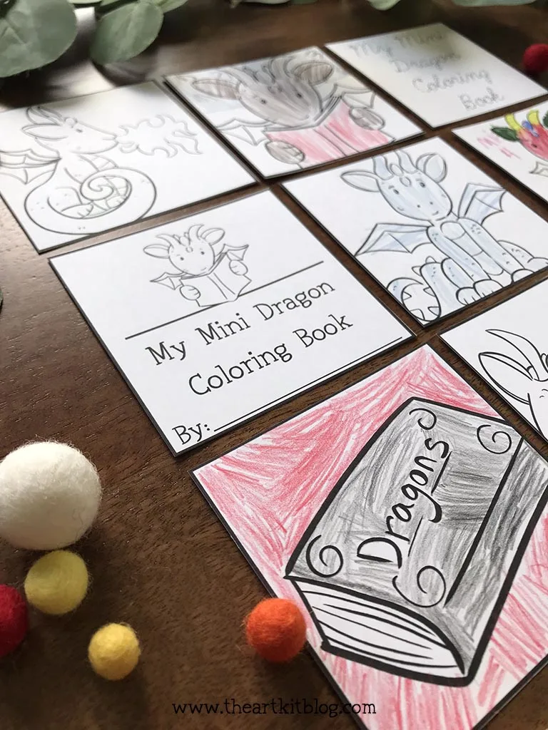 Cute mini dragon coloring pages free printable download â the art kit