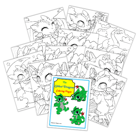 The littlest dragon coloring pages