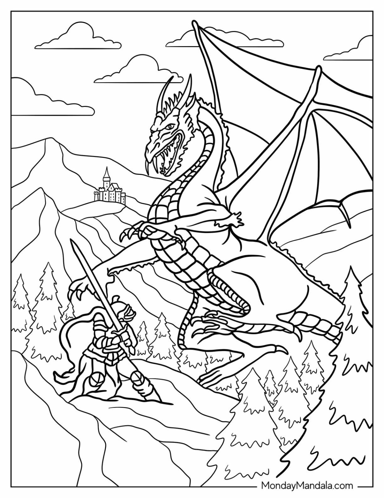 Dungeons dragons coloring pages free printables