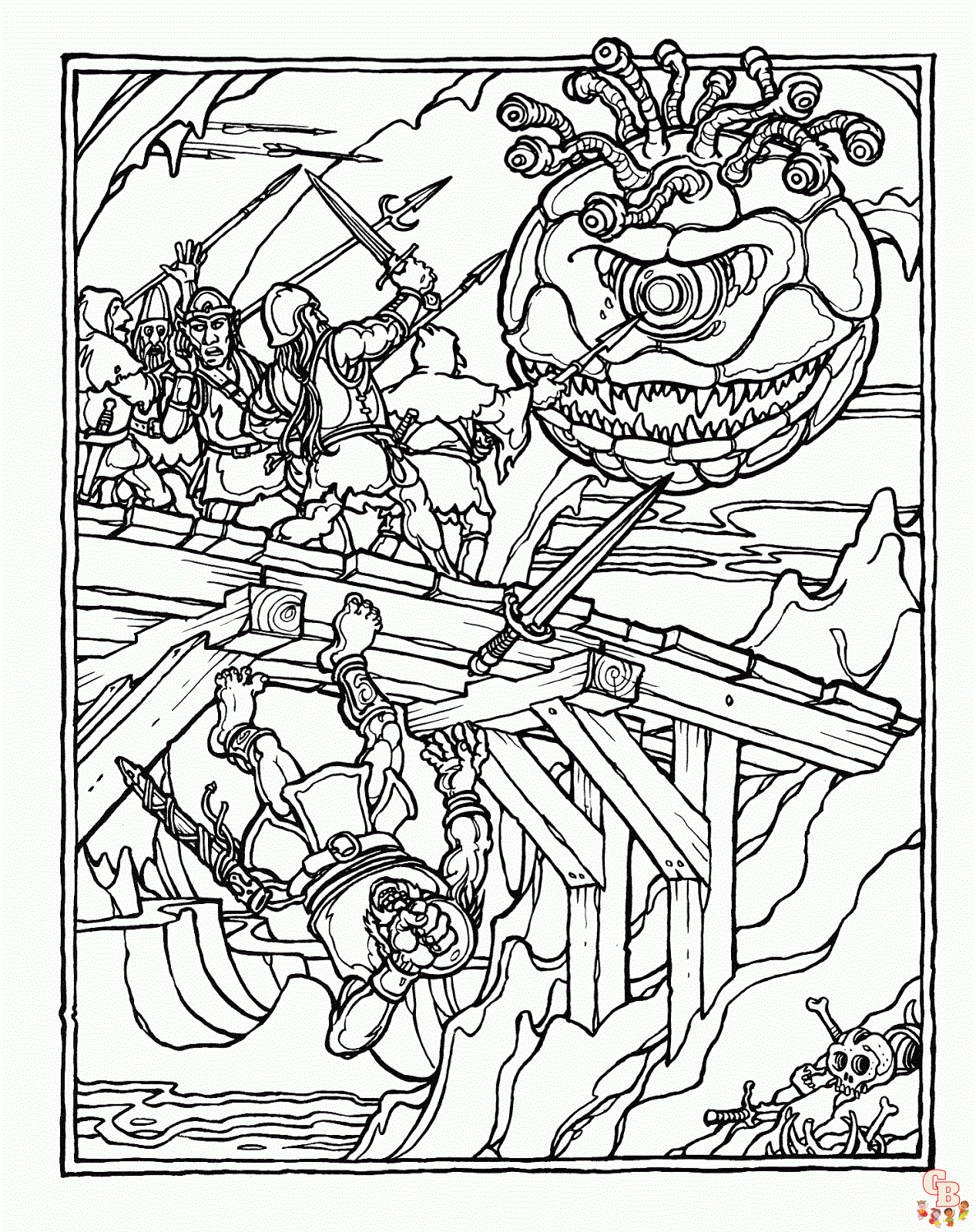 Get creative with dungeons and dragons coloring pages