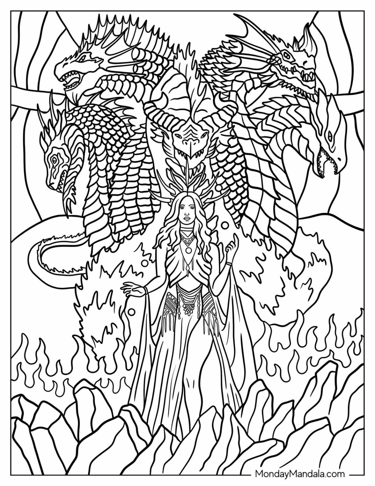 Dungeons dragons coloring pages free printables