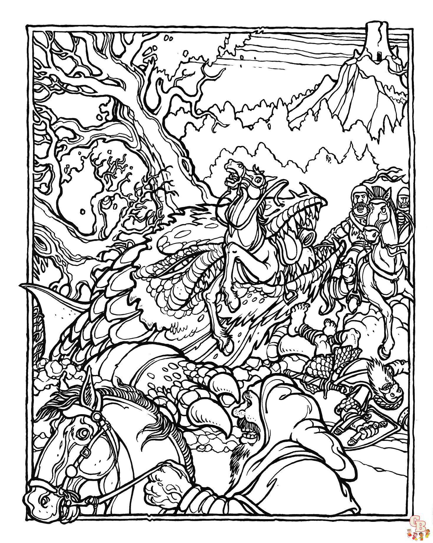 Get creative with dungeons and dragons coloring pages