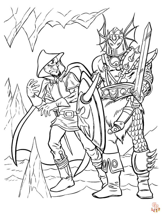 Get creative with dungeons and dragons coloring pages