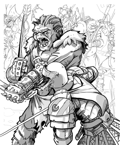 Dnd orc coloring page free printable coloring pages