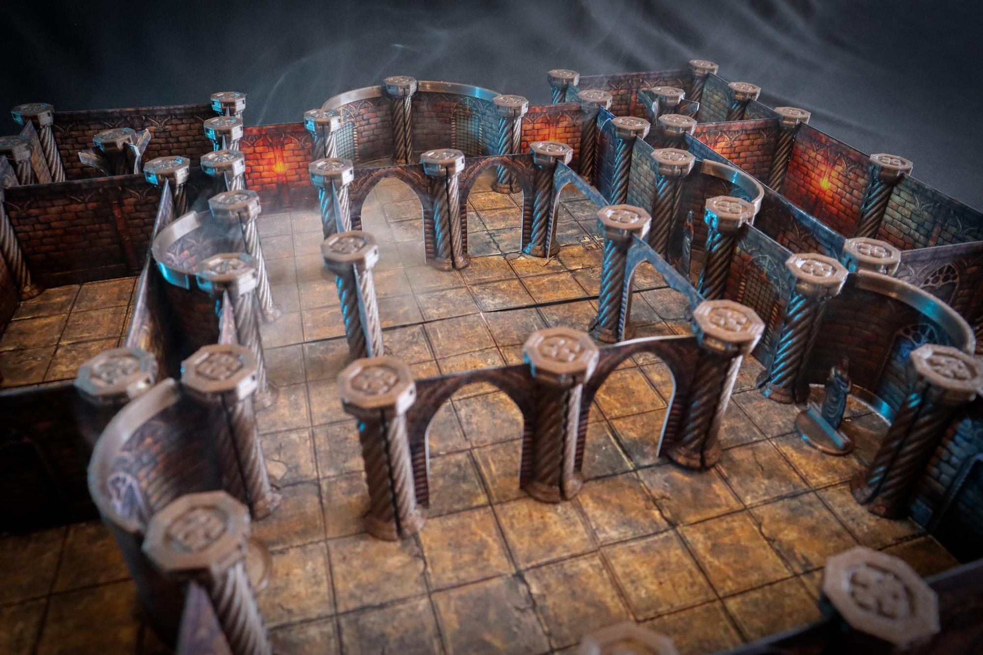 Papercraft terrain with d printed columns fast cheap and i think it looks good what other areas could you imagine rterrainbuilding