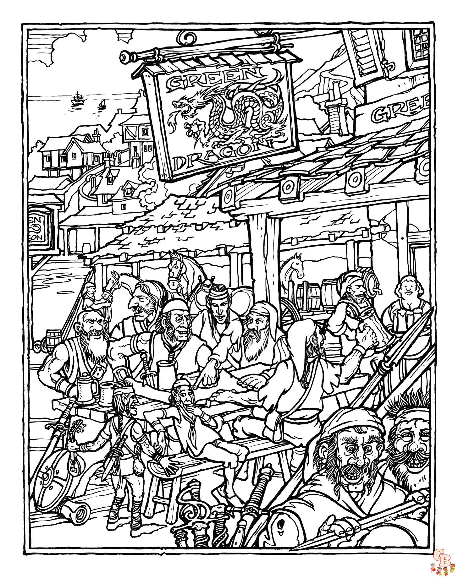 Get creative with dungeons and dragons coloring pages