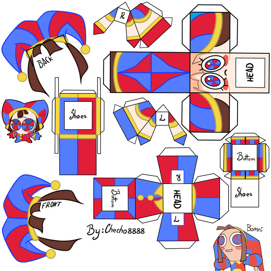 Pomni printable papercraft by checho on