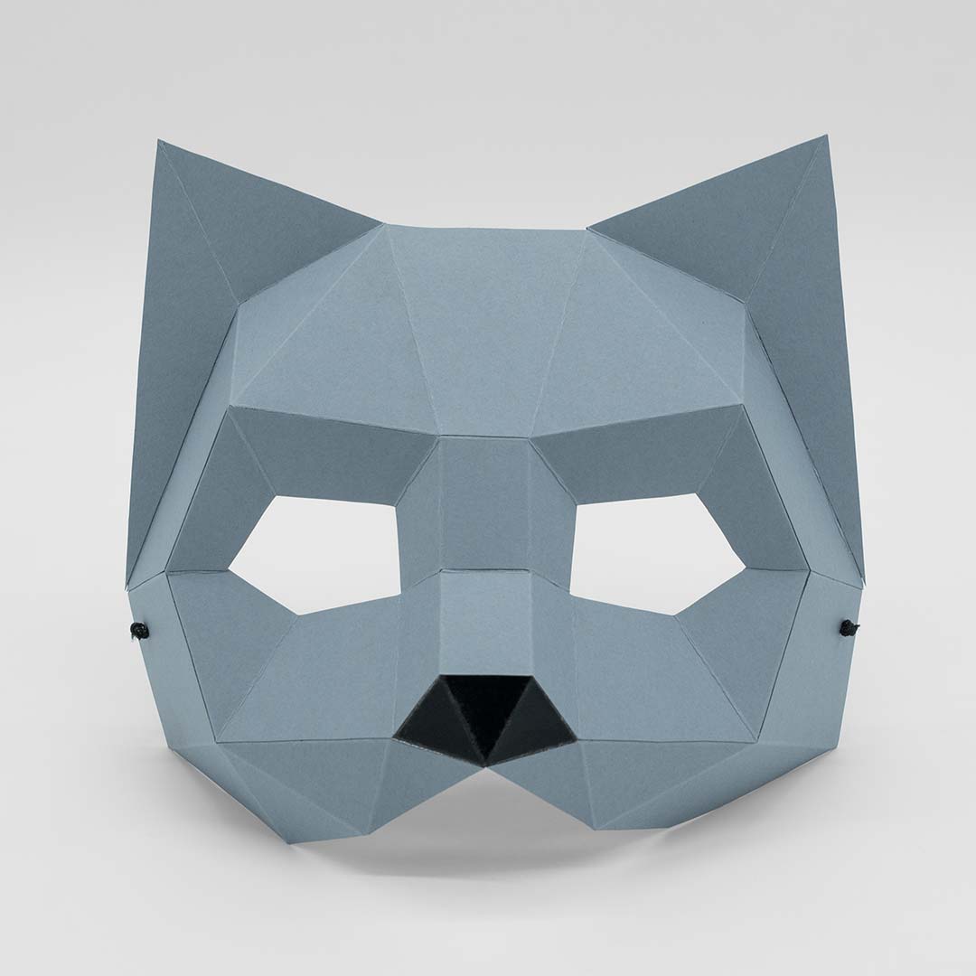 Cat mini mask printable template papercraft pdf pattern