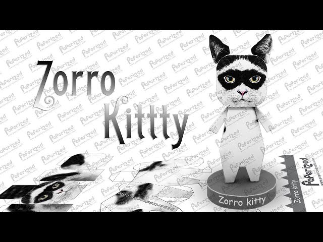 Zorro kitty paperized