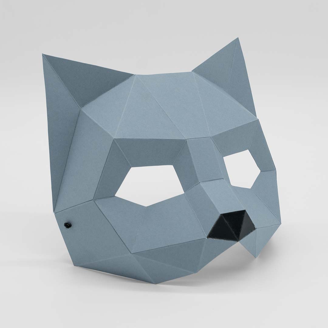 Cat mini mask printable template papercraft pdf pattern
