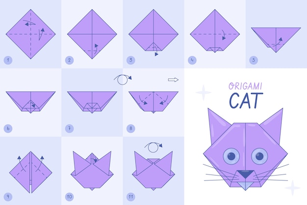 Papercraft template cat