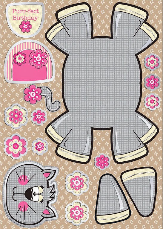 Cat cute free printable paper toy