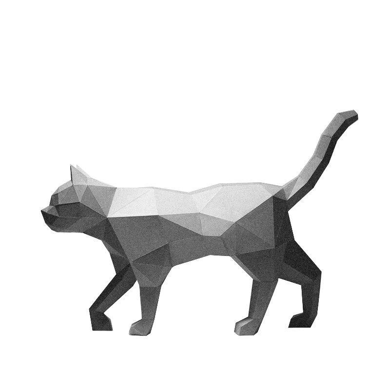 Cm cat paper model origami d papercraft home hallway party ornaments room decor desk decorations art handmade diy puzzles toy