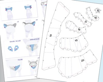 Cat papercraft d pdf template papercraft animals low poly diy diy paper d art diy paper statue papercrafting perfect on a desk