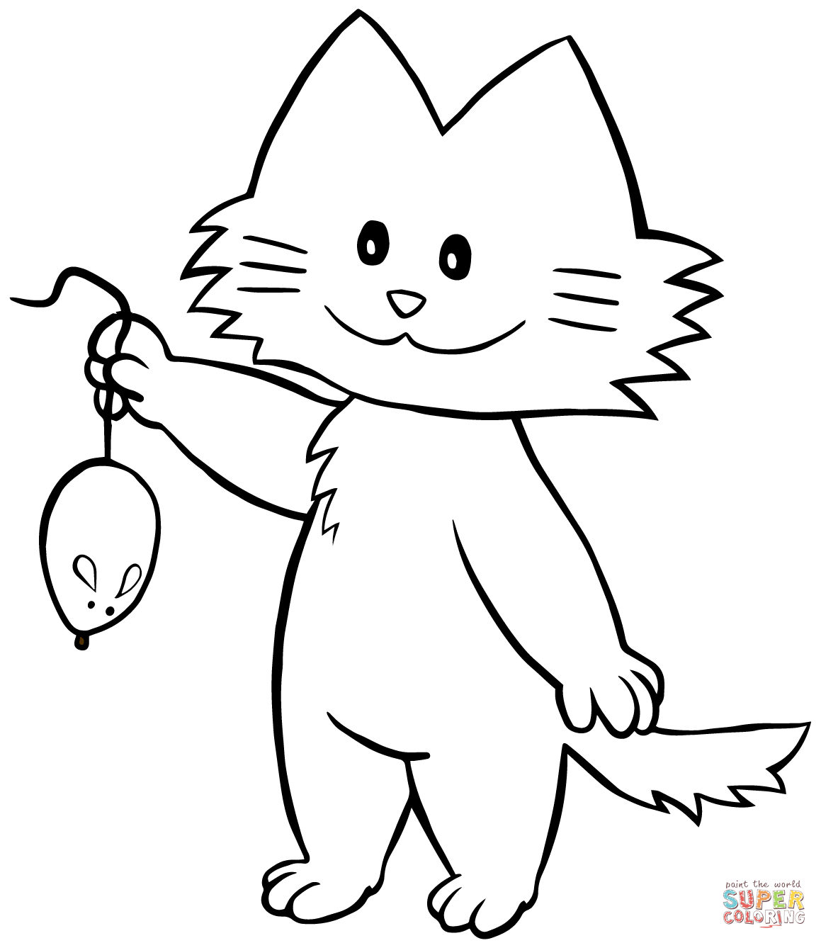 Cat and mouse coloring page free printable coloring pages