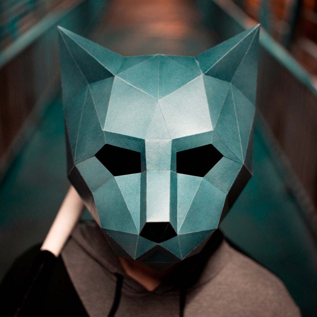 Cat mask printable template papercraft pdf pattern