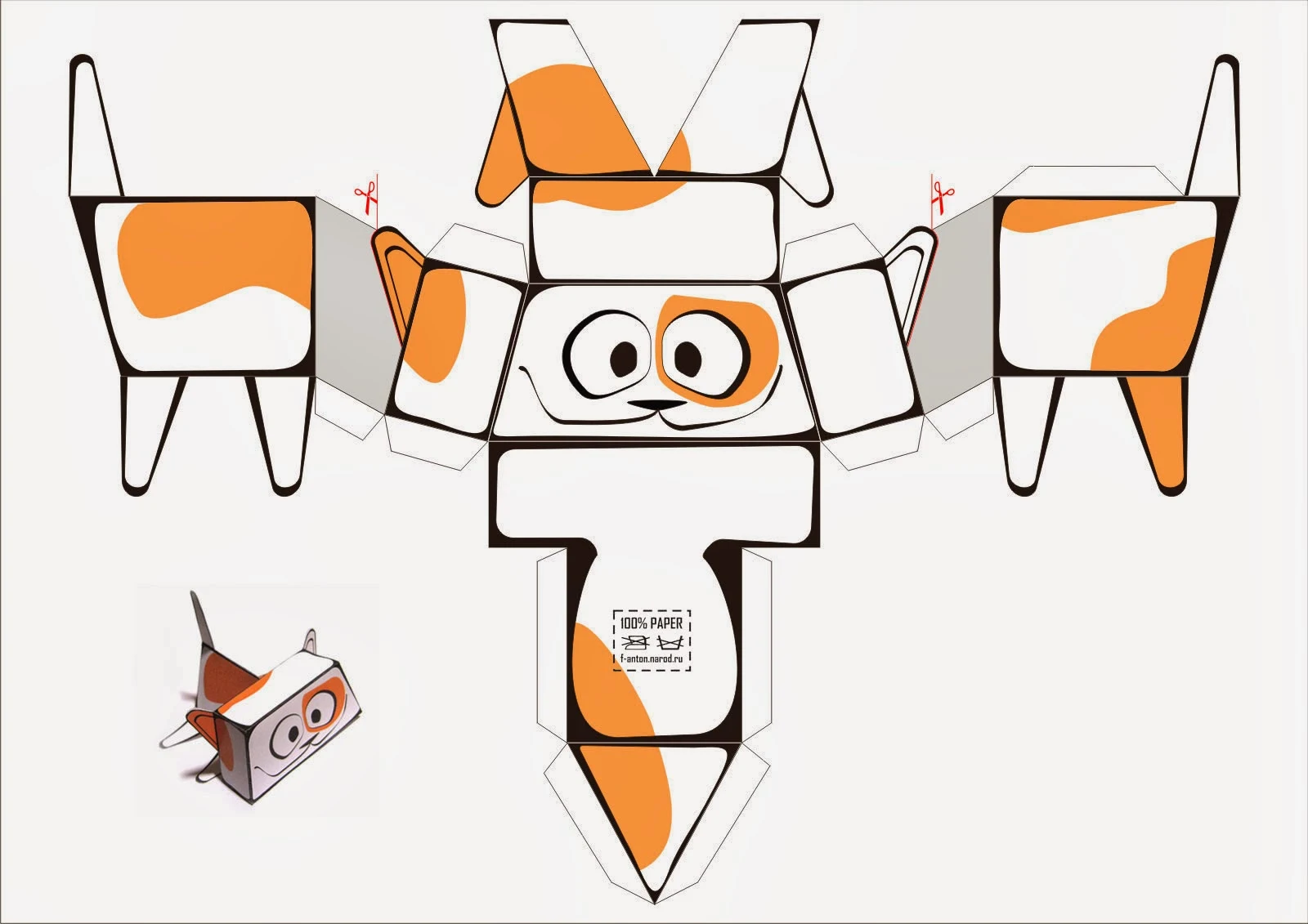 Free printable d cats paper toys