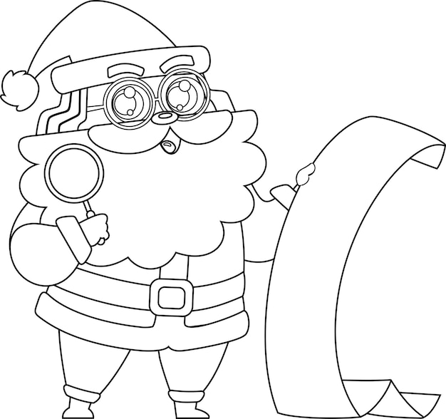 Page santa coloring page images