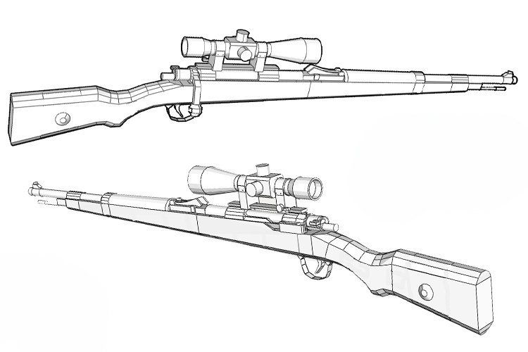 Germany tactical k sniper d paper model manually l papermodel toy