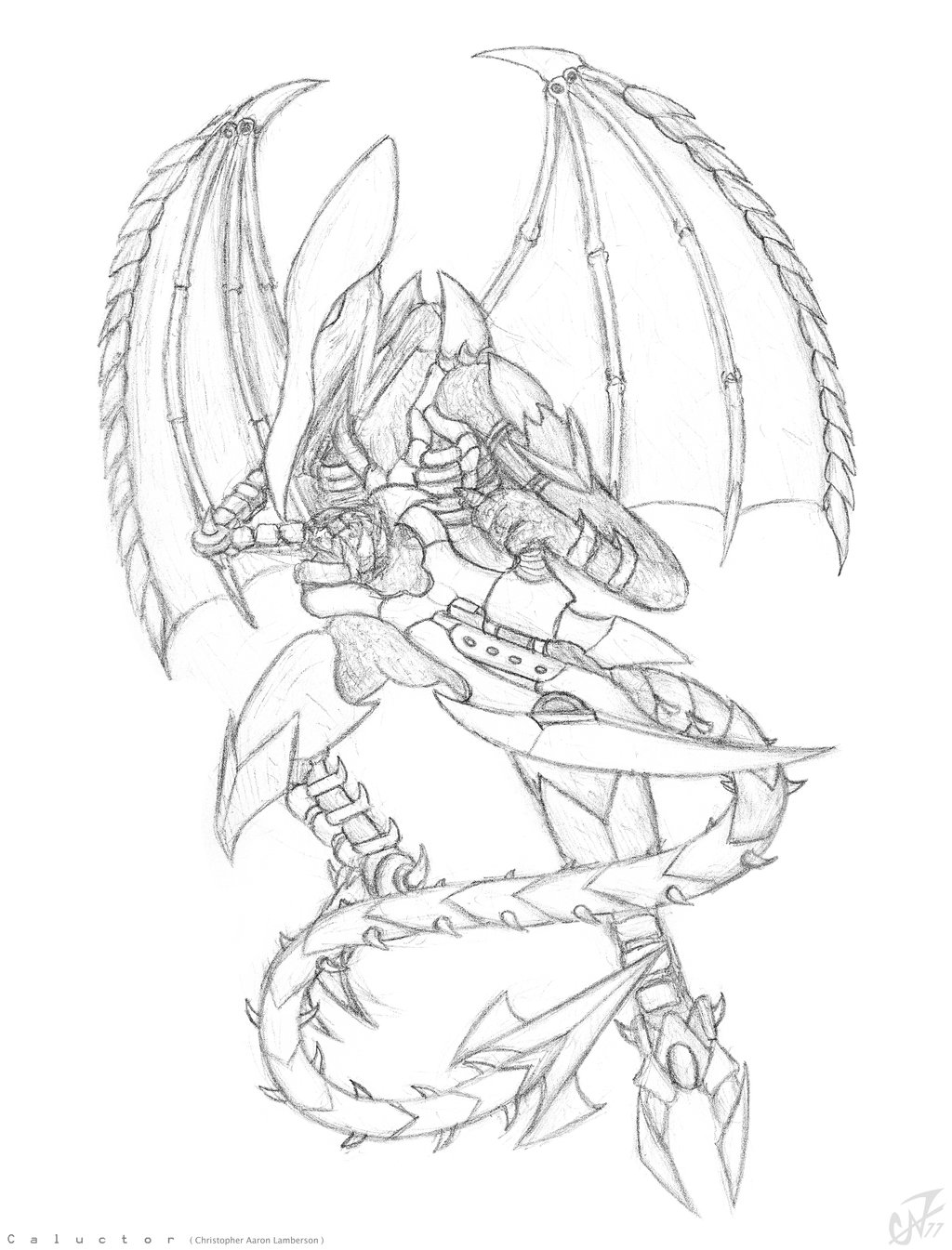 Here is a ridley concept i did on paperand yes hes holding a big gun rmetroid