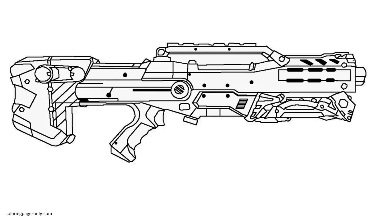 Gun coloring pages