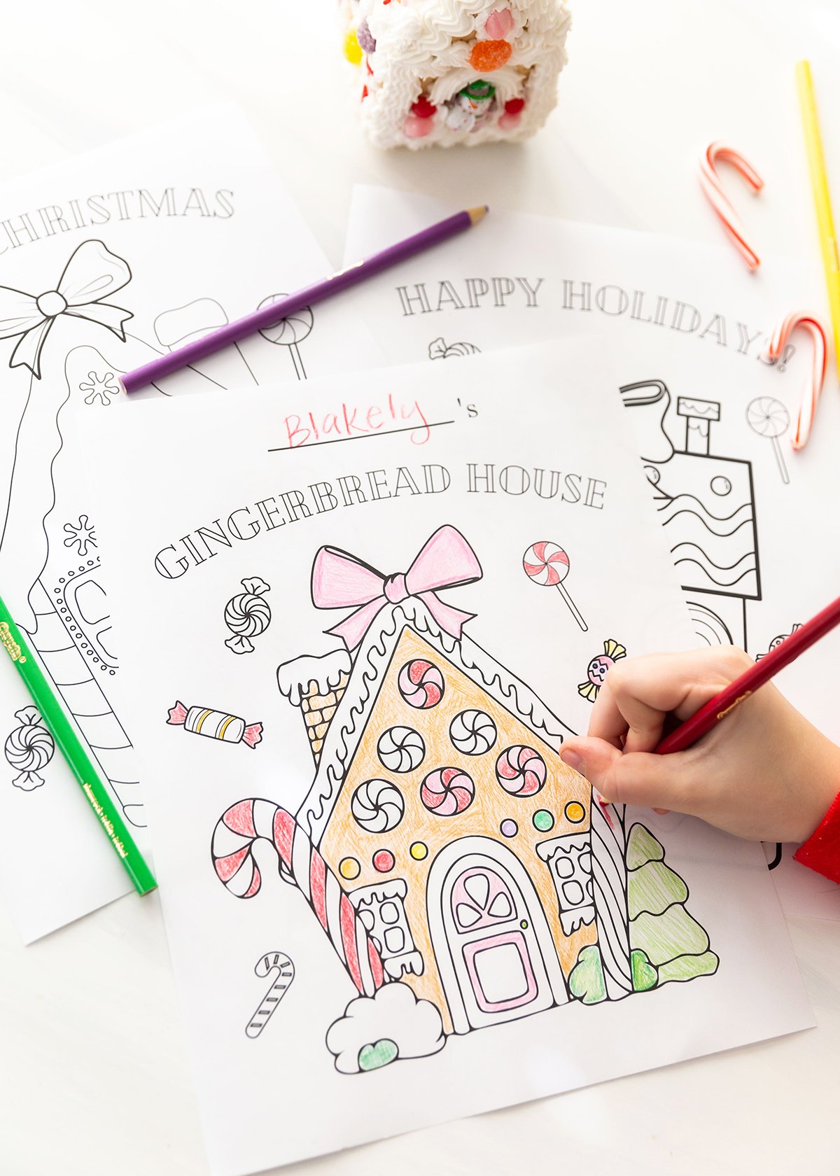 Gingerbread house coloring pages free printable pdfs