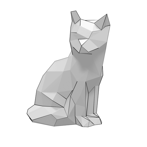 D papercraft model of low poly fox free printable papercraft templates
