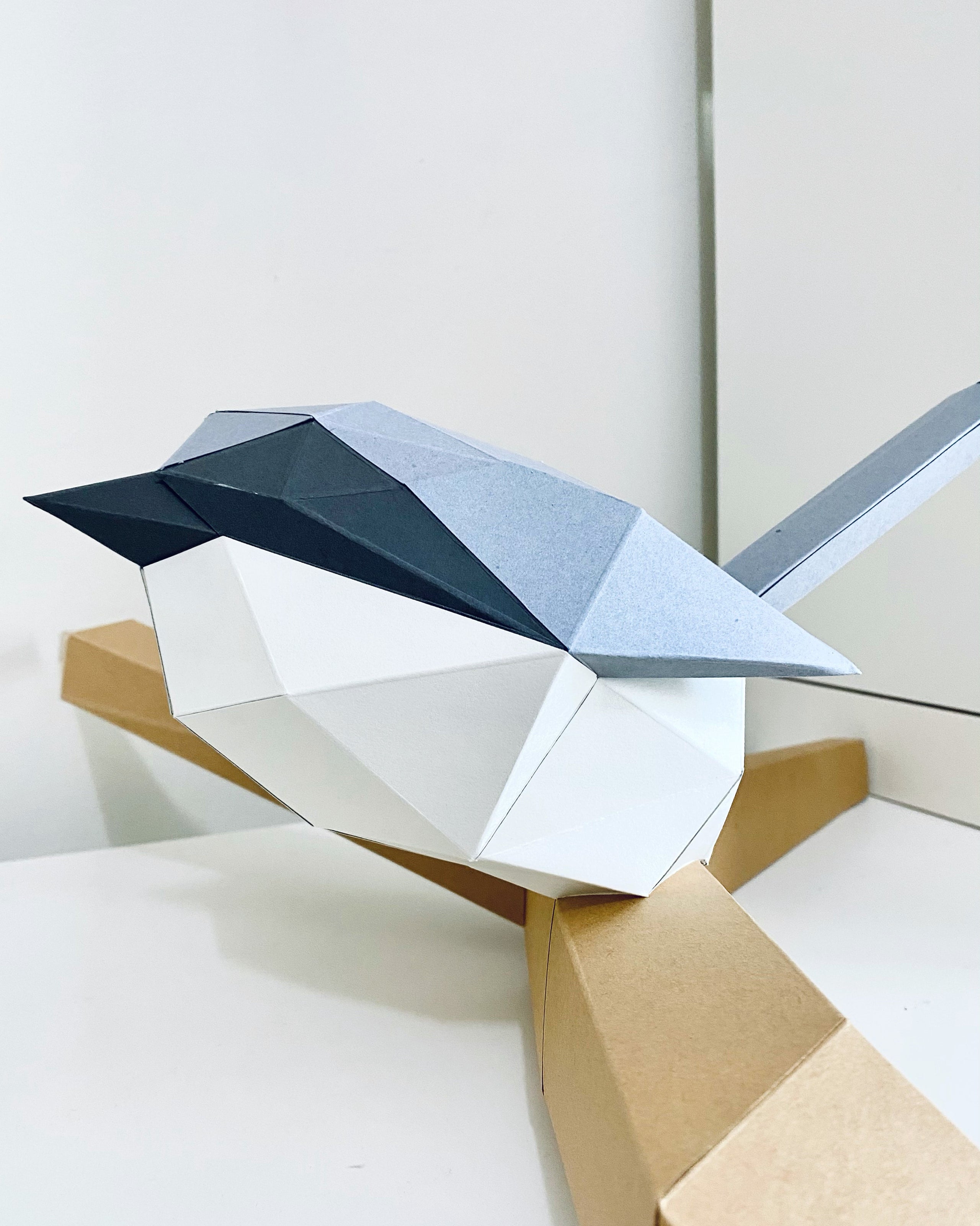 Sparrow bird d papercraft lowpoly paper diy instant download