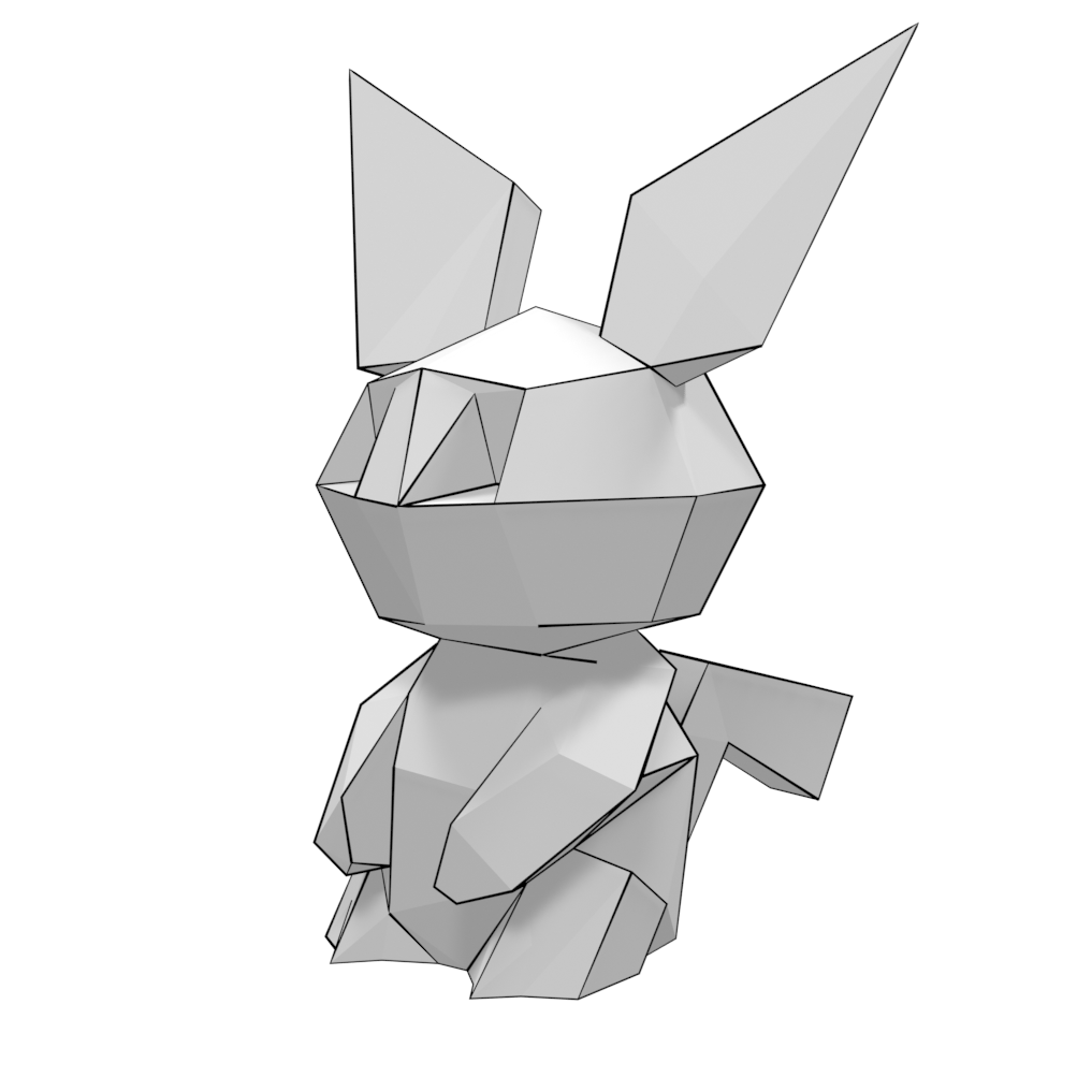 D papercraft model of low poly pichu free printable papercraft templates
