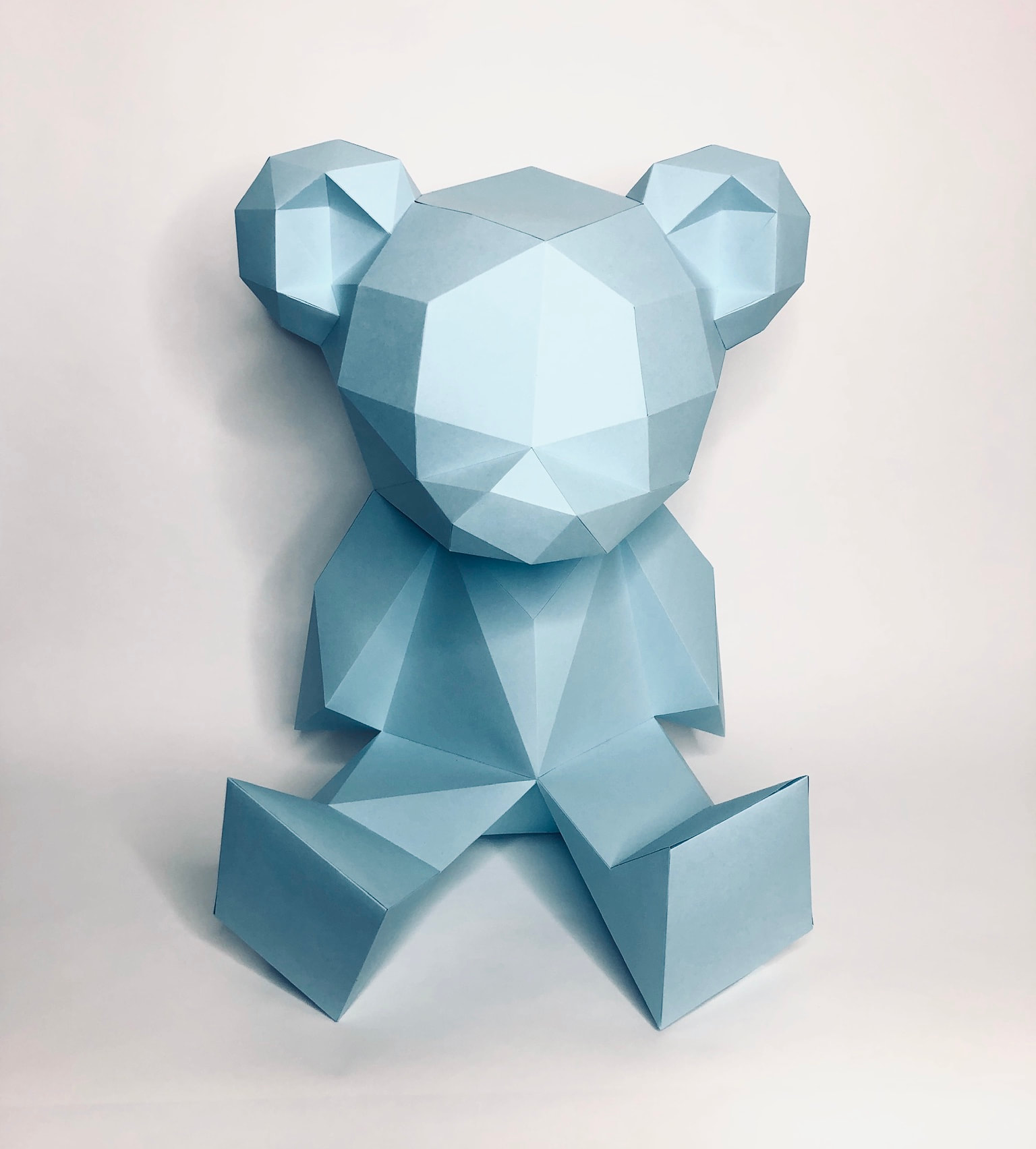 Teddy bear d papercraft low poly paper