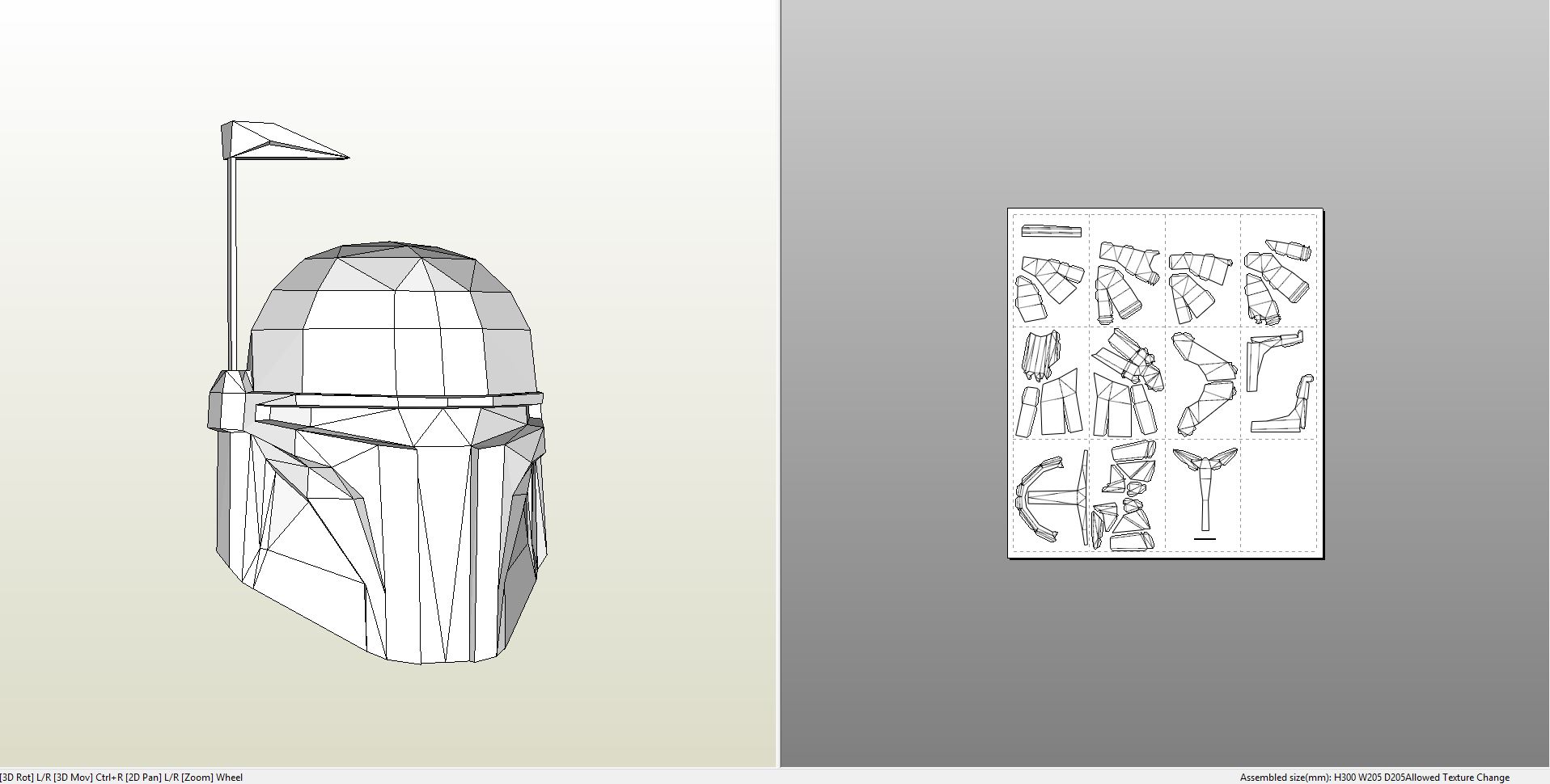 Papercraft pdo file template for star wars
