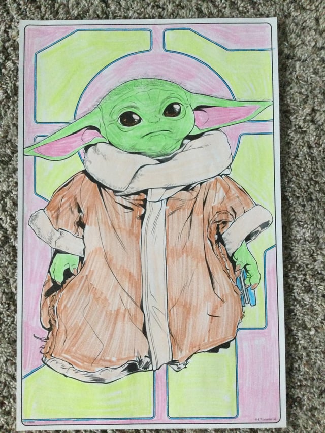 More mandalorian coloring pages the last one was a homemade coloring page of my pez dispenser rbabyyoda