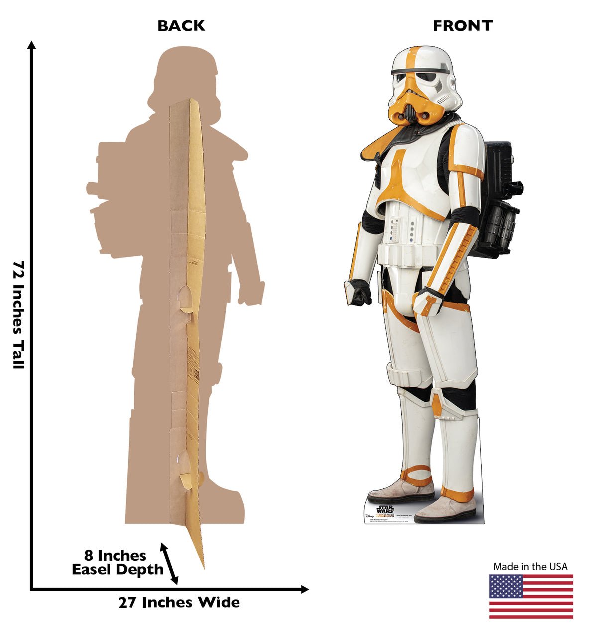 Mortar stromtrooper the mandalorian cardboard cutout â prime party
