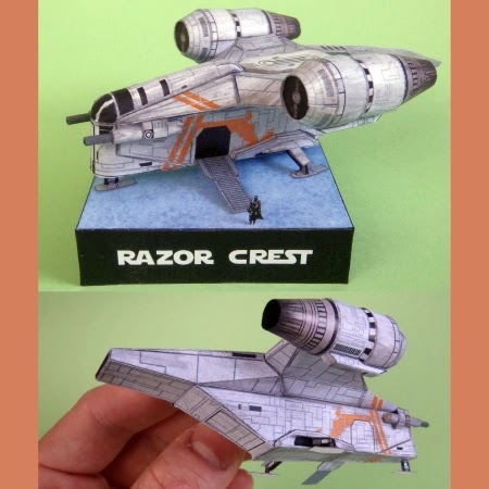 Mandalorian razor crest papercraft papercraft