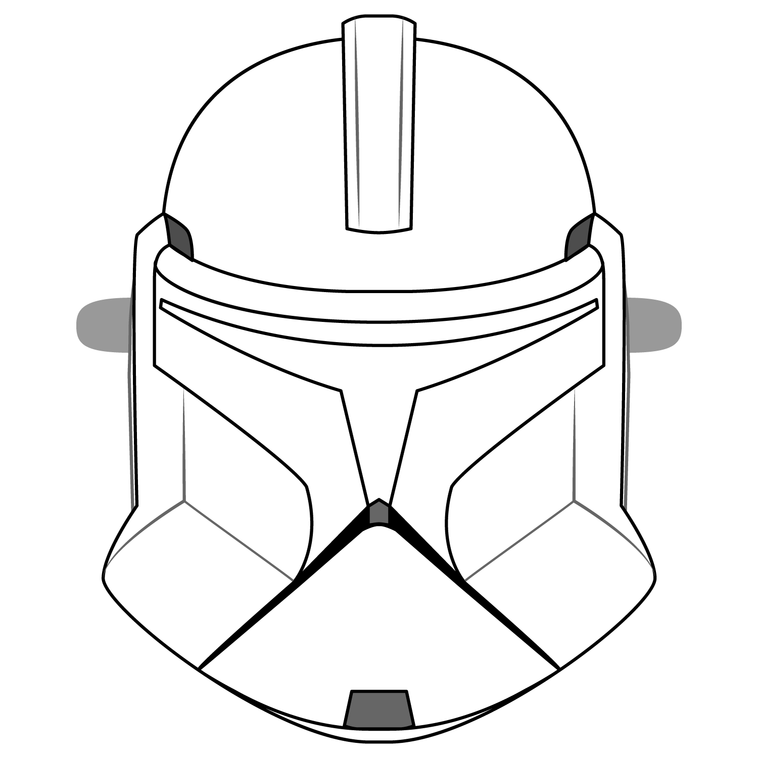 Clone trooper mask template free printable papercraft templates