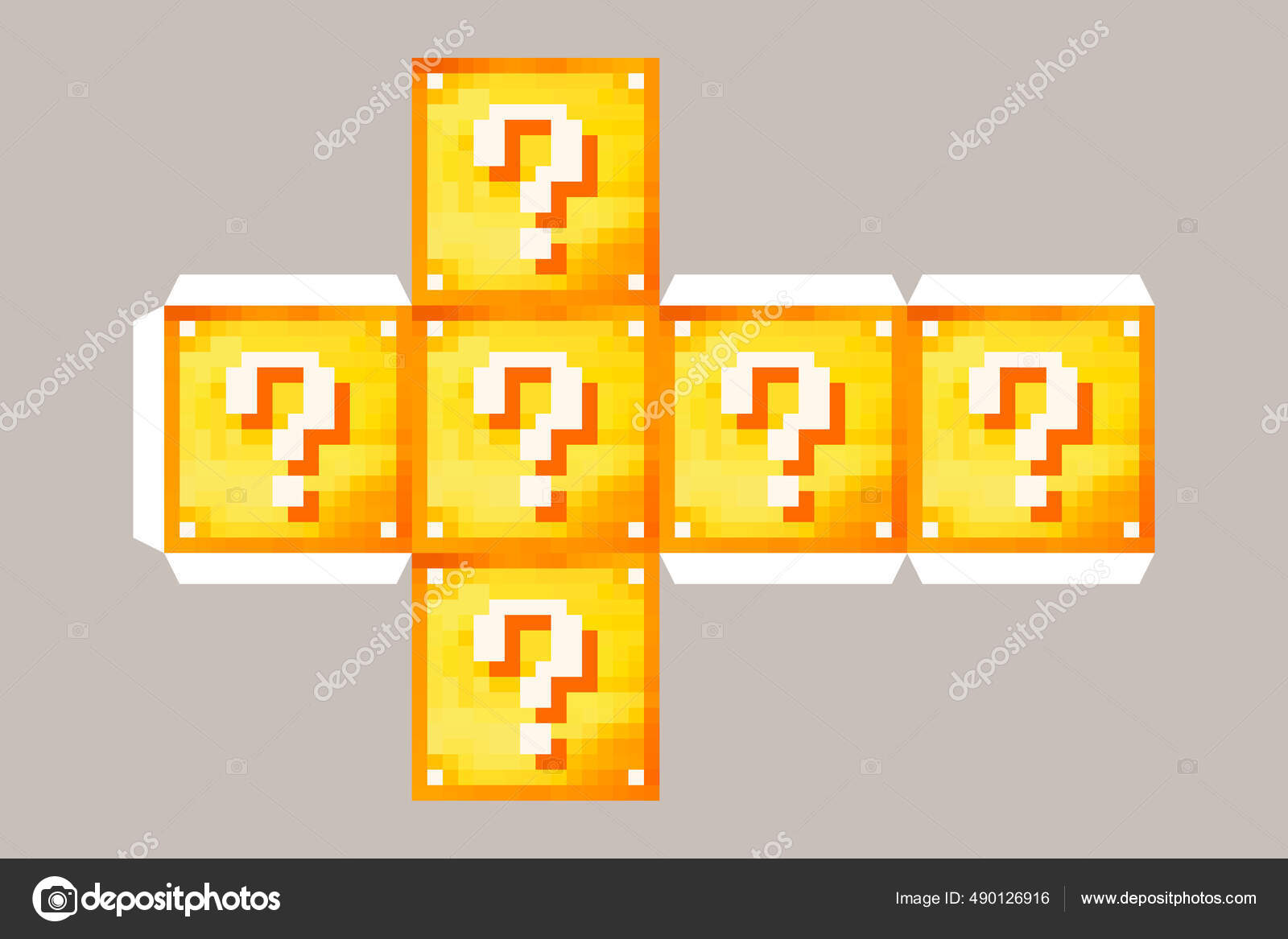 Question box lucky block color pixel box with question mark papercraft mini dirt block chest papercraft classic blocks the concept of games background minecraft concept illustration stock photo by poppystylesoloma