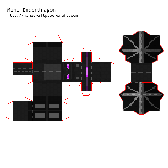 Papercraft mini ender dragon ideias de minecraft boneco de minecraft aniversãrio minecraft