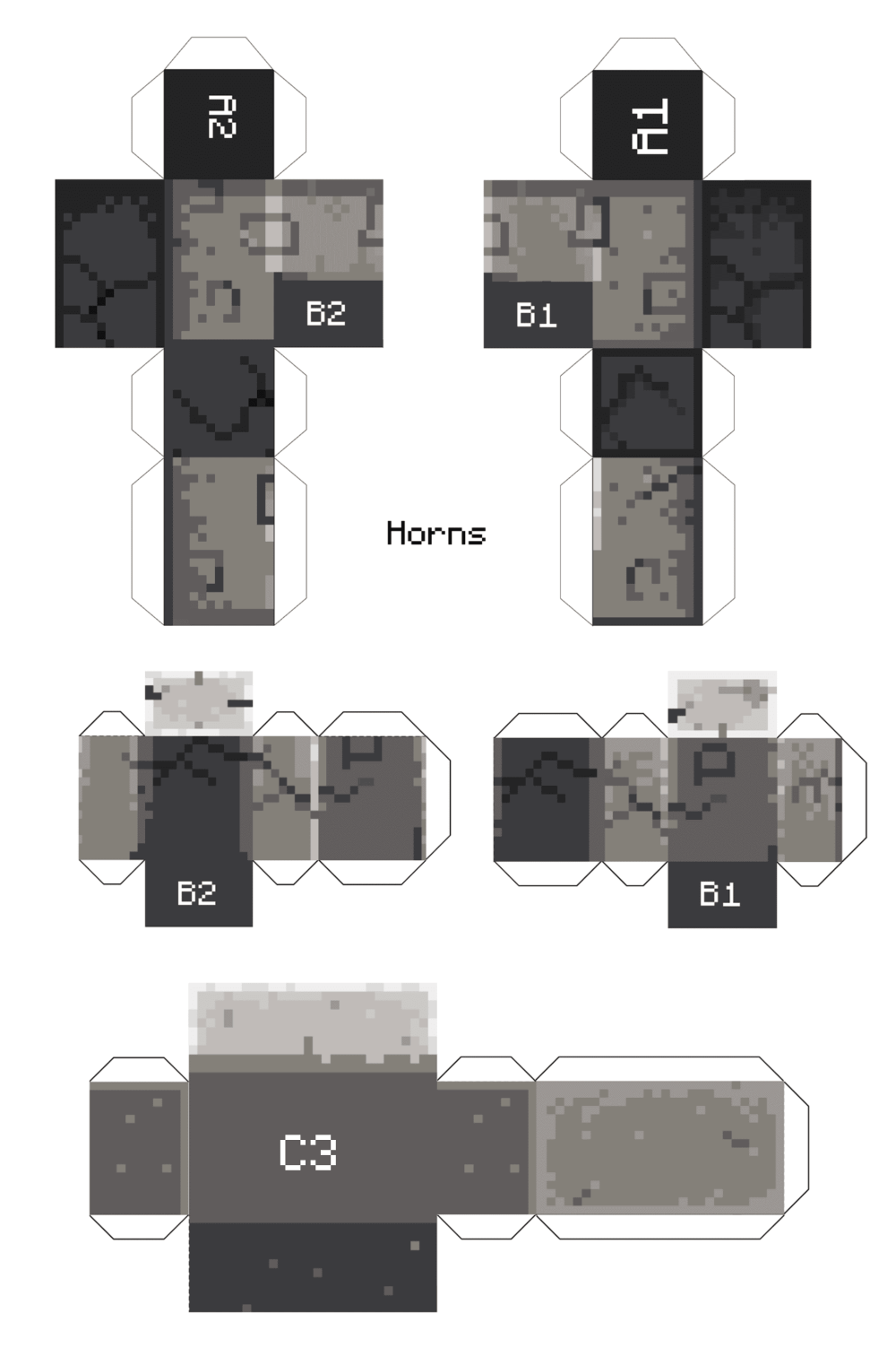 Pixel papercraft