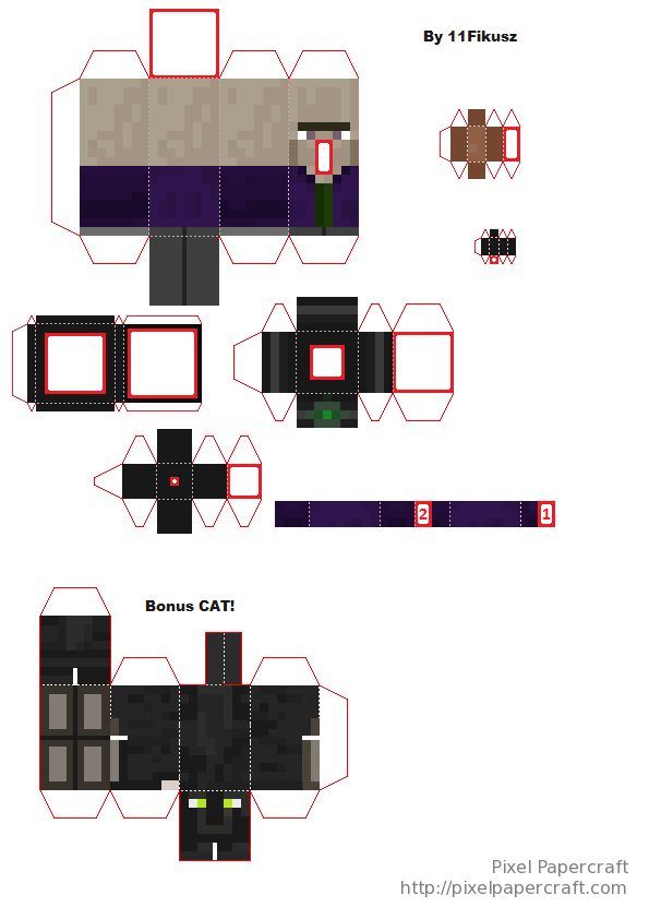 Papercraft mini witch hut redesigned minecraft crafts papercraft minecraft skin minecraft templates