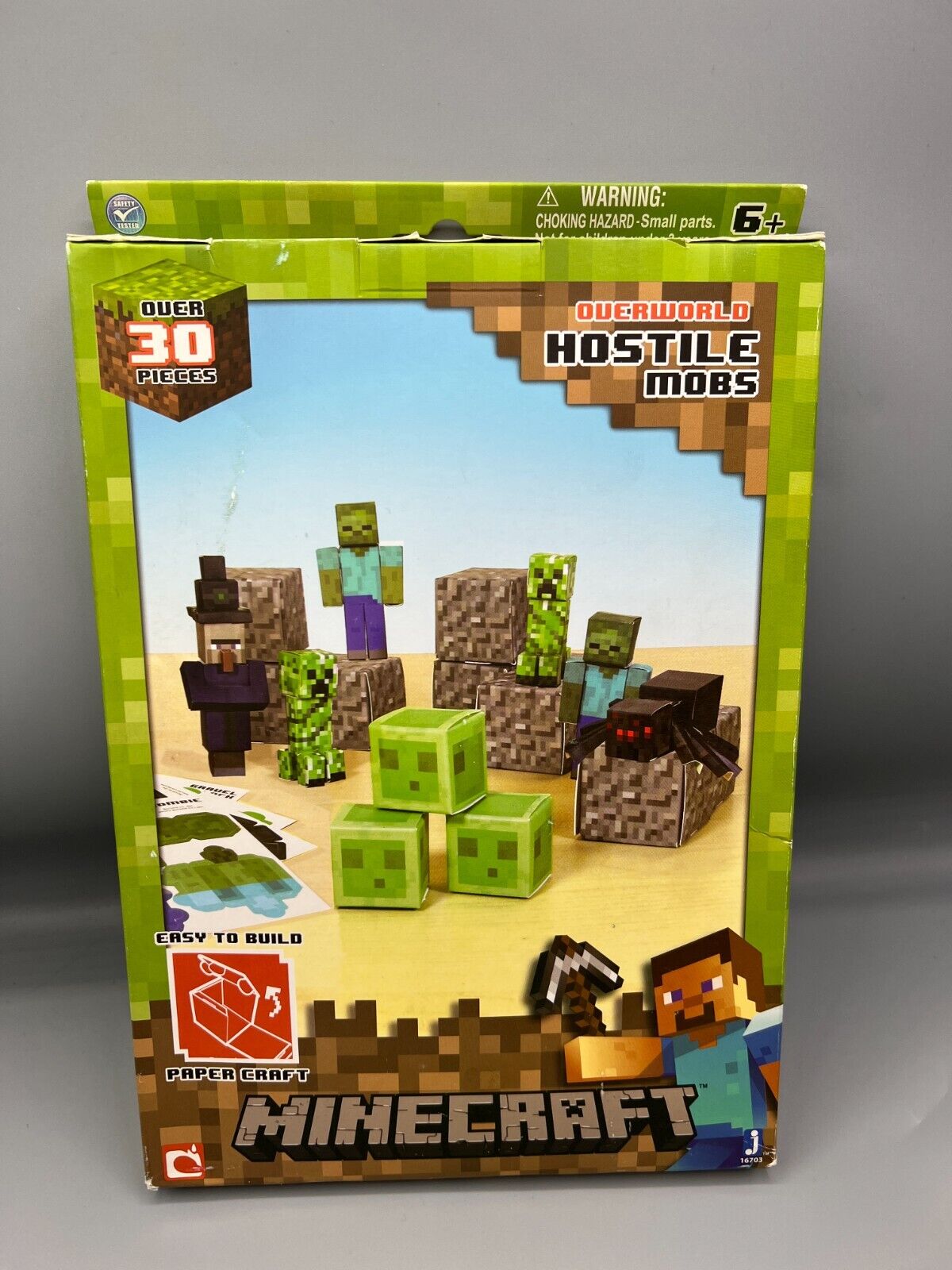 Minecraft paper craft overworld hostile mobs open box never used