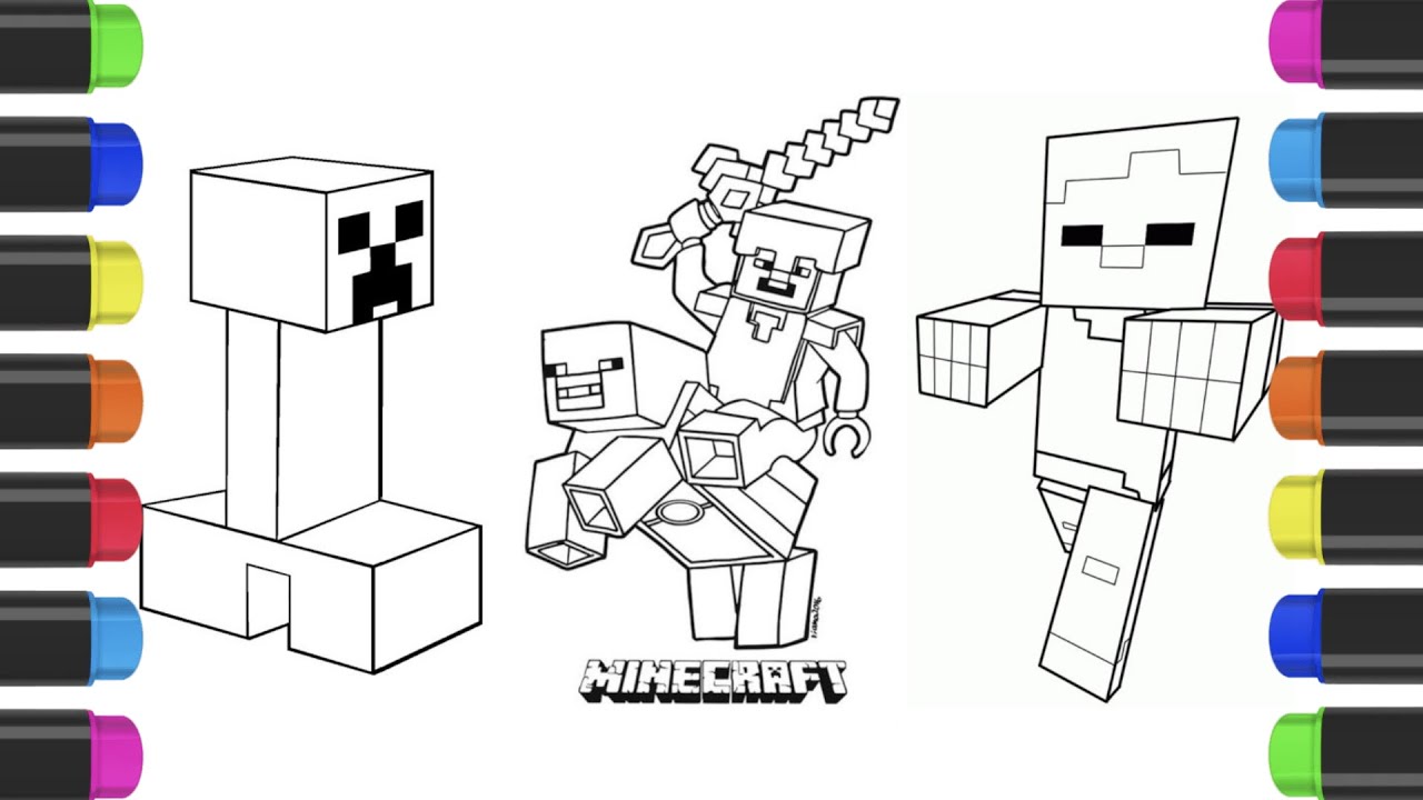 Minecraft coloring page coloring coloringpage minecraft