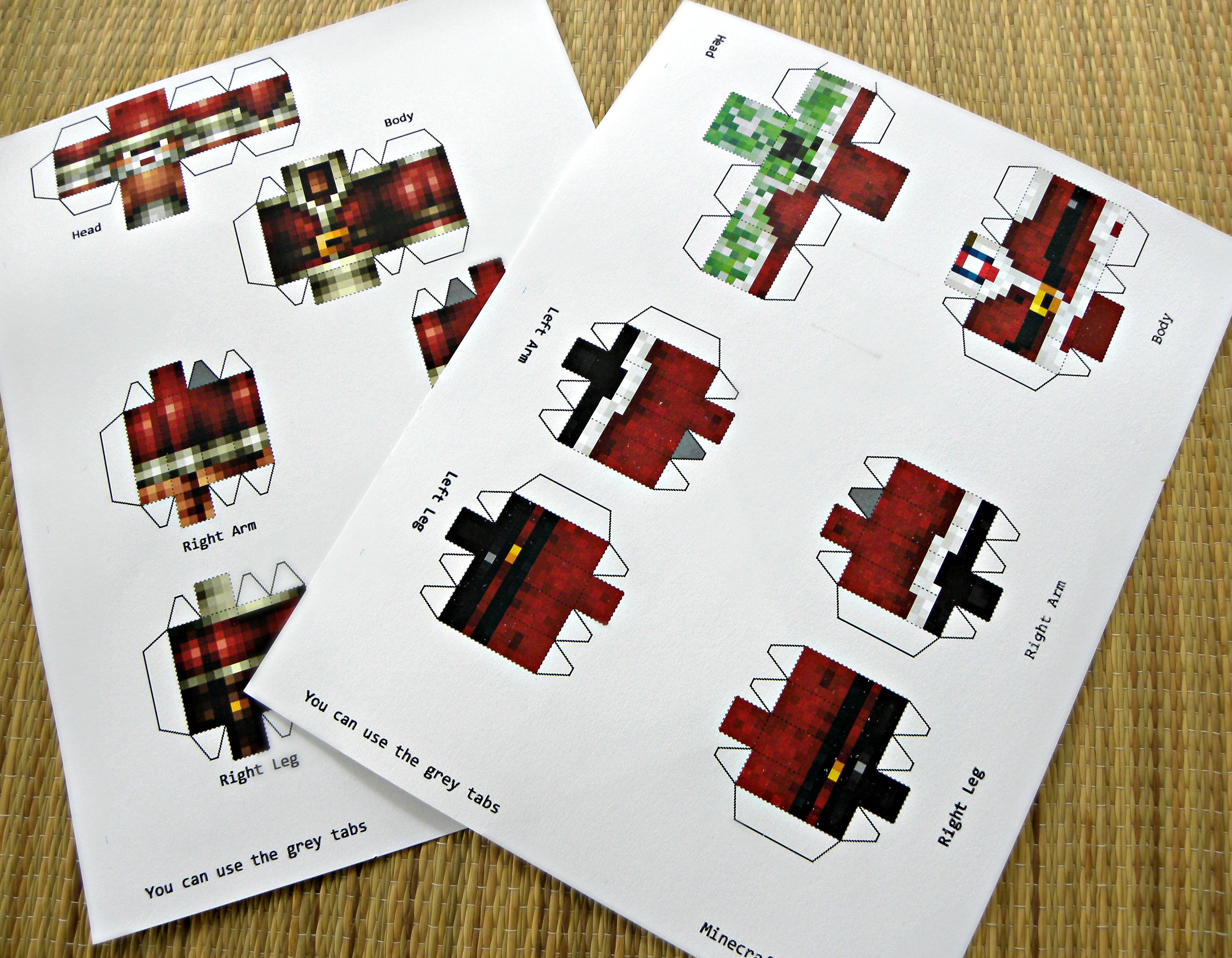 Diy minecraft creeper santa ornament