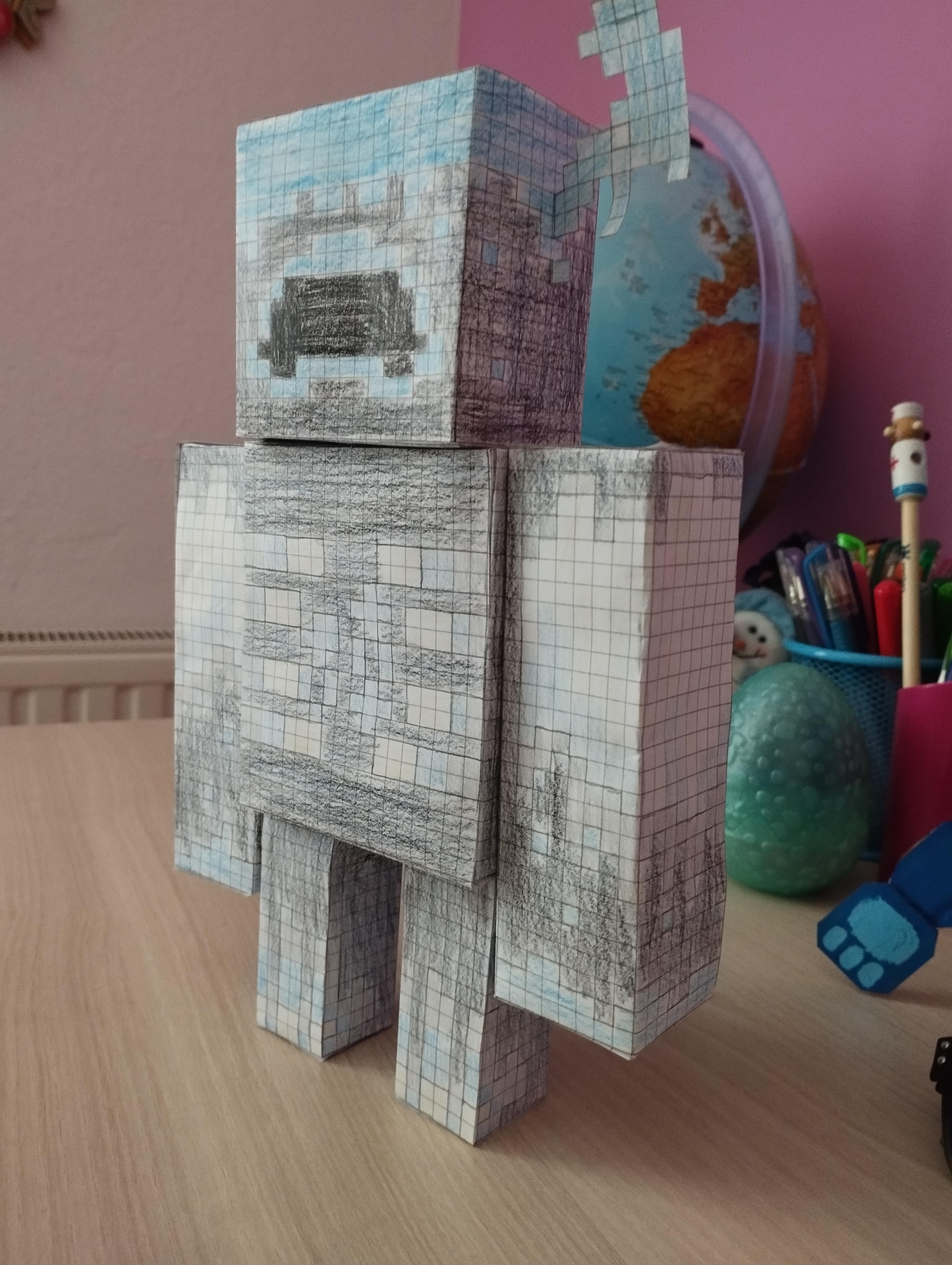 I made warden minecraft papercraft rminecraft