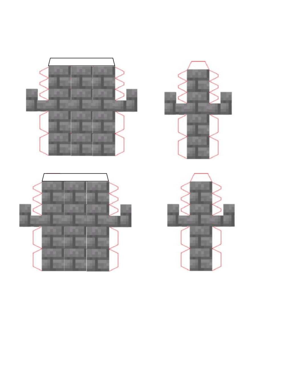 Pixel papercraft