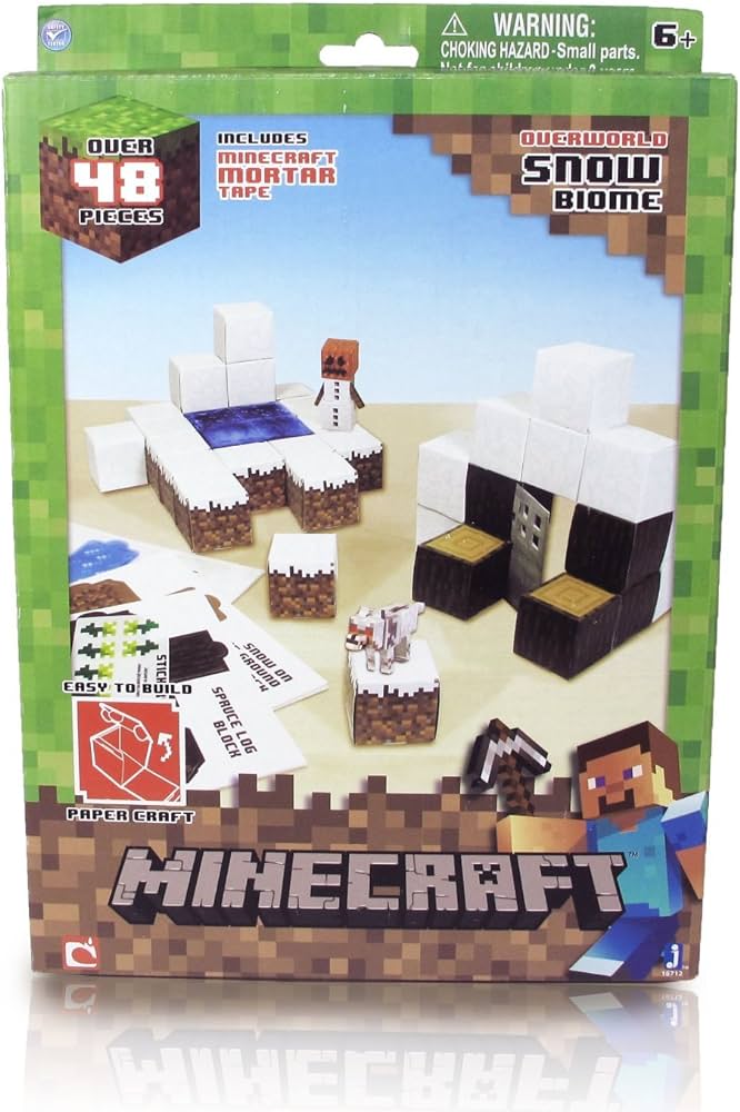 Minecraft papercraft snow set toys games
