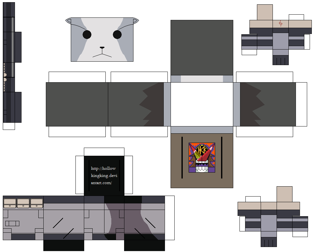 Anbu corps papercraft paper toy free printable papercraft templates