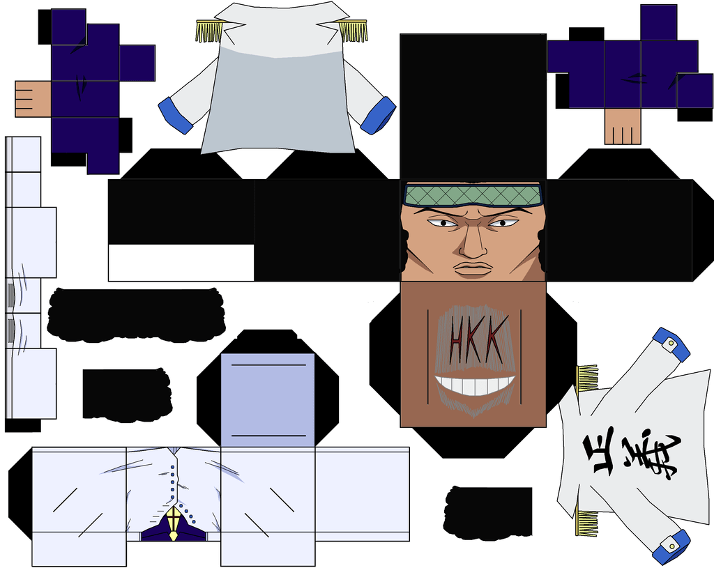 Aokiji paper toy free printable papercraft templates