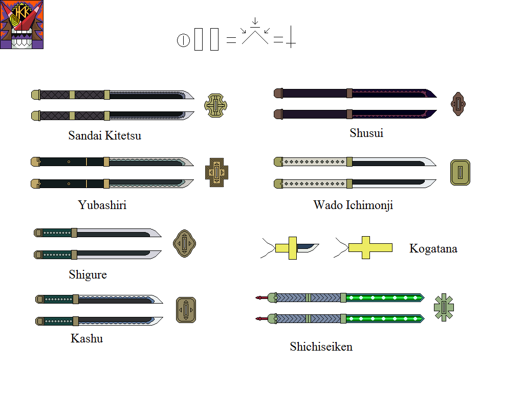 One piece swords paper toys free printable papercraft templates