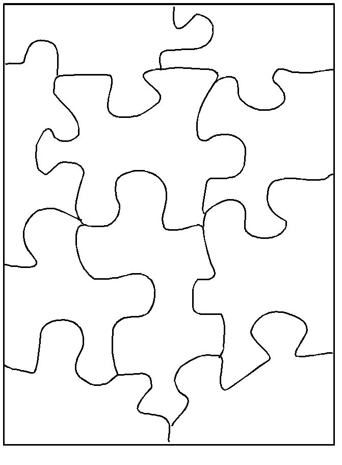 Puzzle template bw papercraft printable rainy day activities crafts